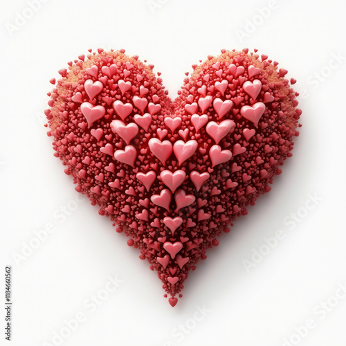 A Heart Made of Infinite Smaller Hearts, Each One Perfectly Nestled into the Next, Creating a Larger Heart