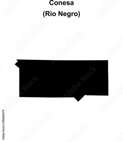 Conesa department (Rio Negro) blank outline map