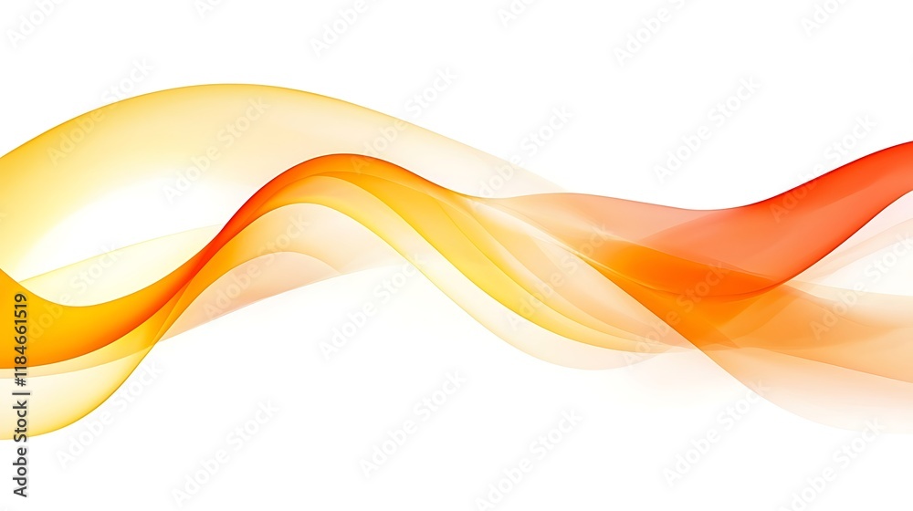 Orange and Yellow Abstract Wave: A Serene Digital Artwork Orange and Yellow Abstract Wave: A Serene Digital Artwork