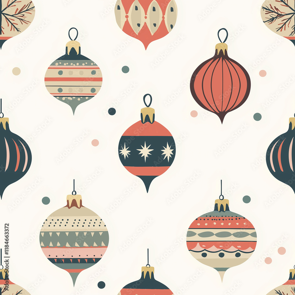 Scandinavian seamless pattern of decorative ornaments festive design digital art cozy atmosphere aesthetic view unique textiles Scandinavian seamless pattern of decorative ornaments festive design digital art cozy atmosphere aesthetic view unique textiles
