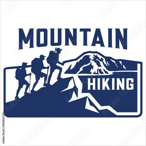 Mountain hiking t-shirt design.