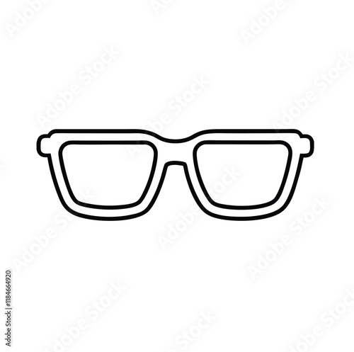 A glasses vector silhouette