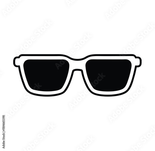 A glasses vector silhouette