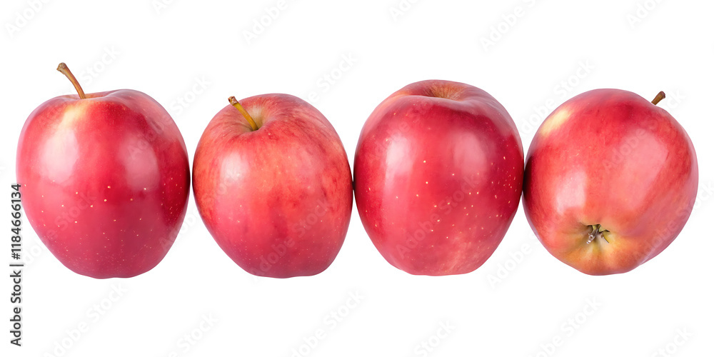 Fototapeta premium red apples isolated on white background PNG.AI GENERATED