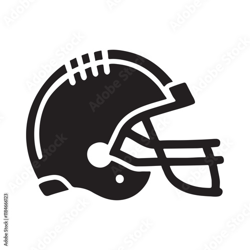 Silhouette of an American Football Helmet