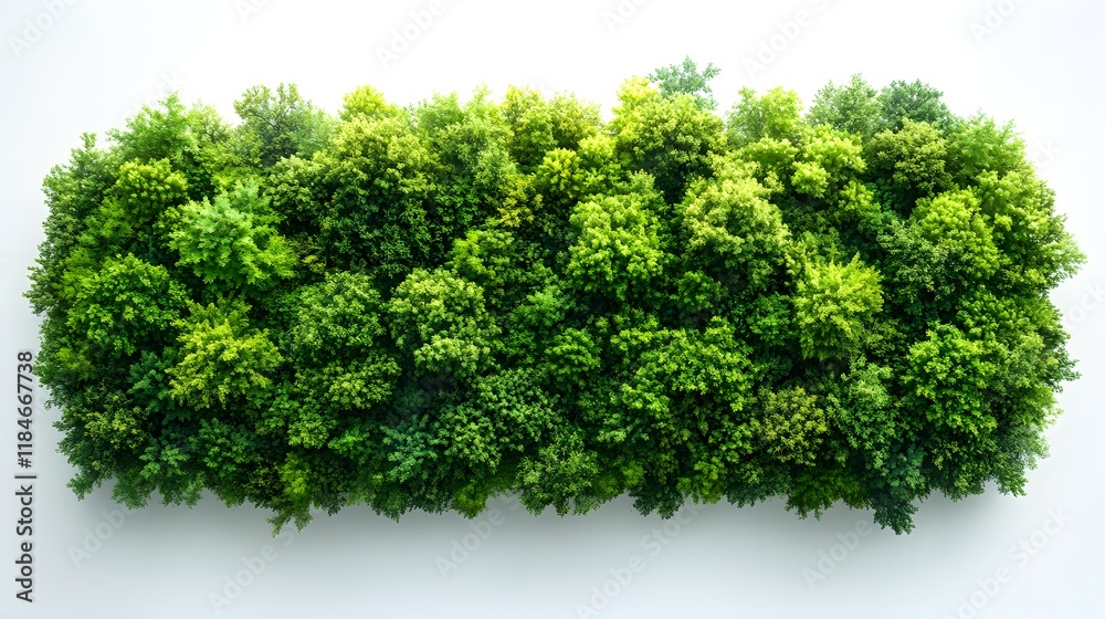 Fototapeta premium Green Foliage Plant on White Background