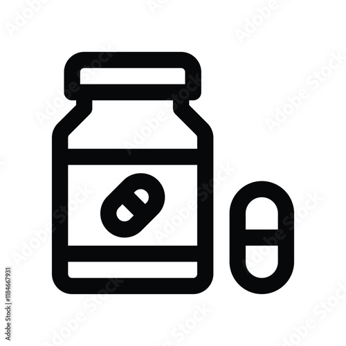 supplement icon. vector line icon for your website, mobile, presentation, and logo design.