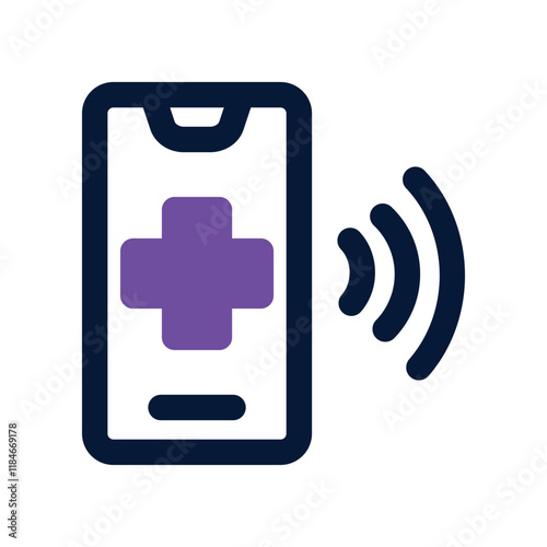 emergency call icon. vector dual tone icon for your website, mobile, presentation, and logo design.