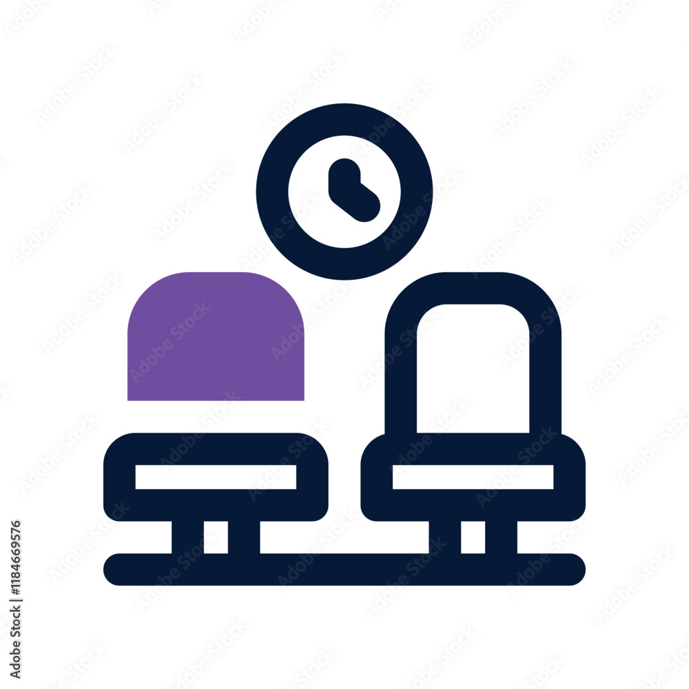 waiting room icon. vector dual tone icon for your website, mobile, presentation, and logo design. waiting room icon. vector dual tone icon for your website, mobile, presentation, and logo design.