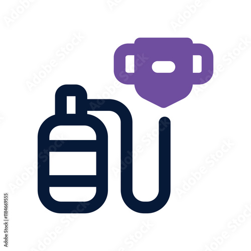 oxygen tank icon. vector dual tone icon for your website, mobile, presentation, and logo design.