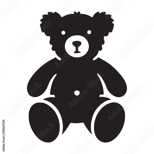 Silhouette of a Classic Teddy Bear