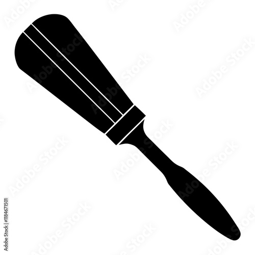  wood chisel silhouette vector illustration