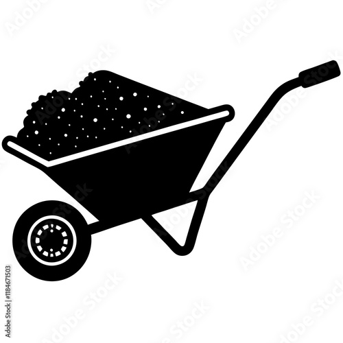  seed spreader silhouette vector illustration