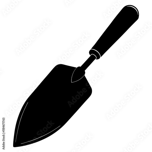 trowel silhouette vector illustration