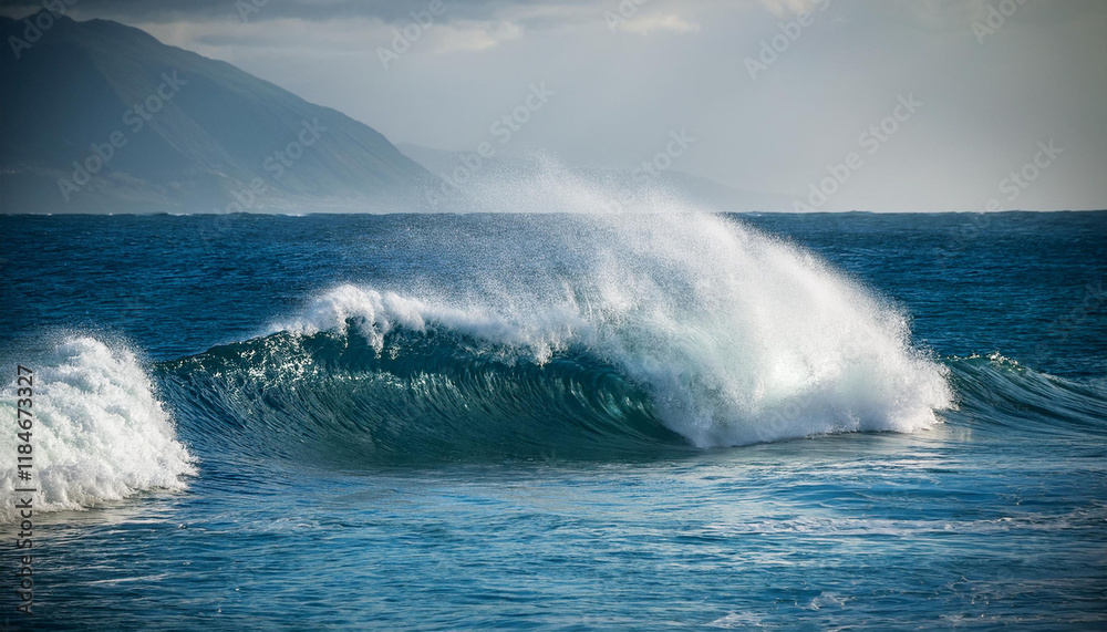 a wave is crashing into the sea a wave is crashing into the sea