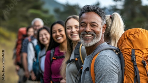 Seniors Enjoying a Scenic Hike in Nature