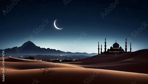 Ramadhan Kareem muslim background. Generative AI