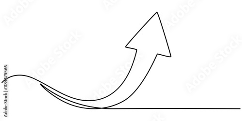 Arrow pointing right, line continuous drawing vector. One line Arrow pointing right, vector background. Arrow pointing right, icon. Continuous outline of a Arrow pointing right, Continuous line design