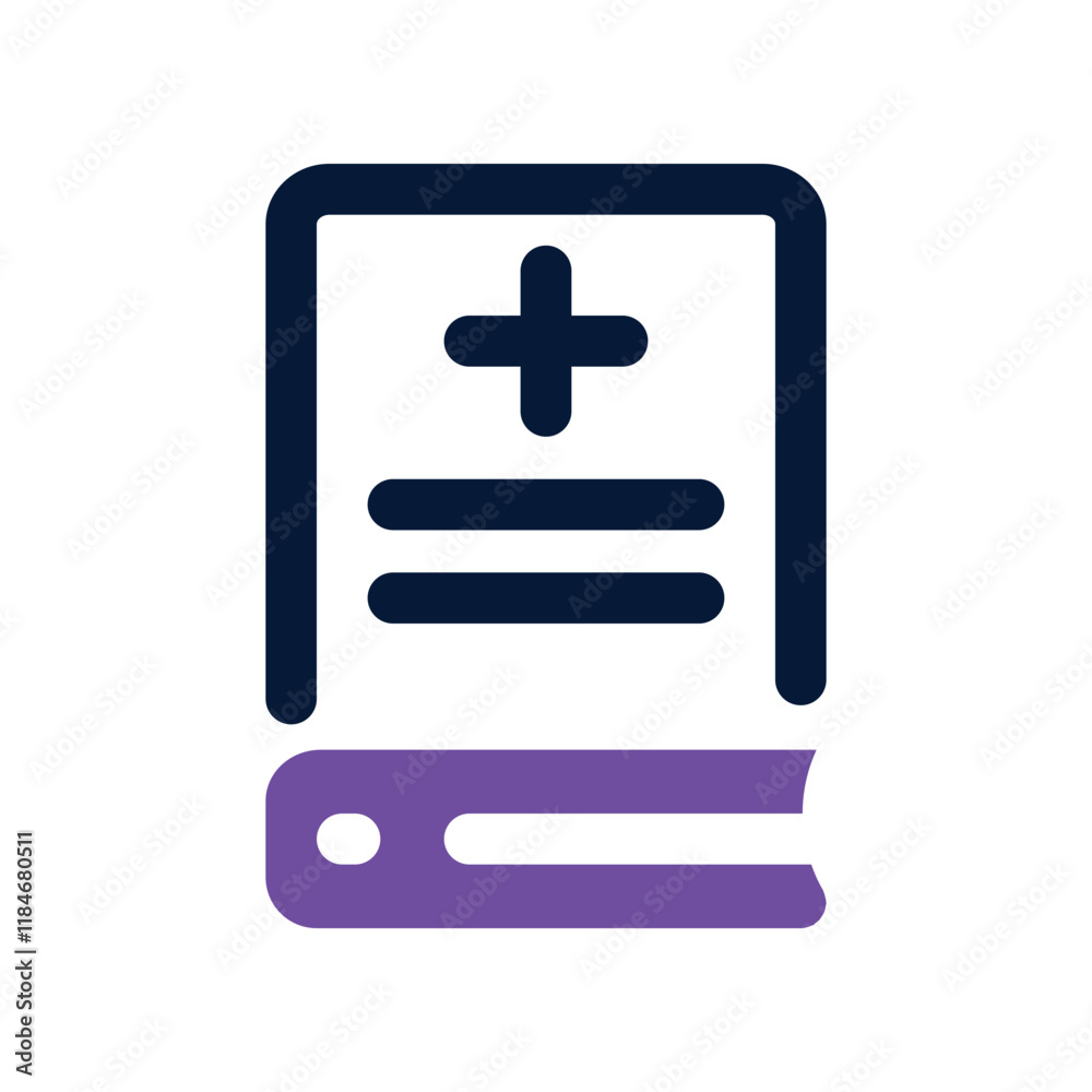 medical book icon. vector dual tone icon for your website, mobile, presentation, and logo design. medical book icon. vector dual tone icon for your website, mobile, presentation, and logo design.