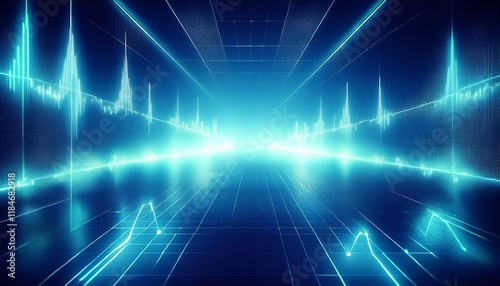 Ecg graph medical background 3d illustration; heartbeat pulse cardiogram, healthcare concept