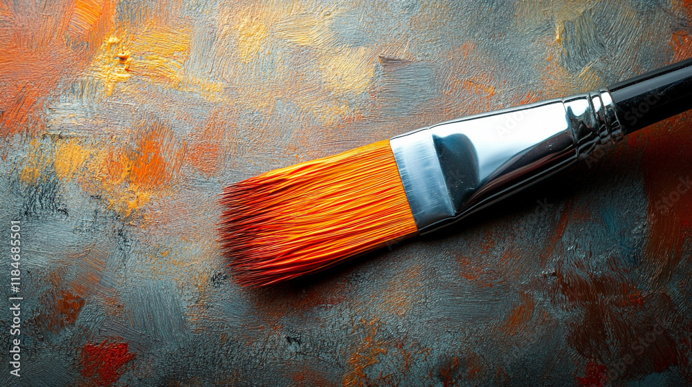 A single brushstroke across a blank canvas symbolizing creativity and expression with blurred paintbrush strokes and empty space for captions, set in a bright light tone, capturing chaotic inspiration A single brushstroke across a blank canvas symbolizing creativity and expression with blurred paintbrush strokes and empty space for captions, set in a bright light tone, capturing chaotic inspiration