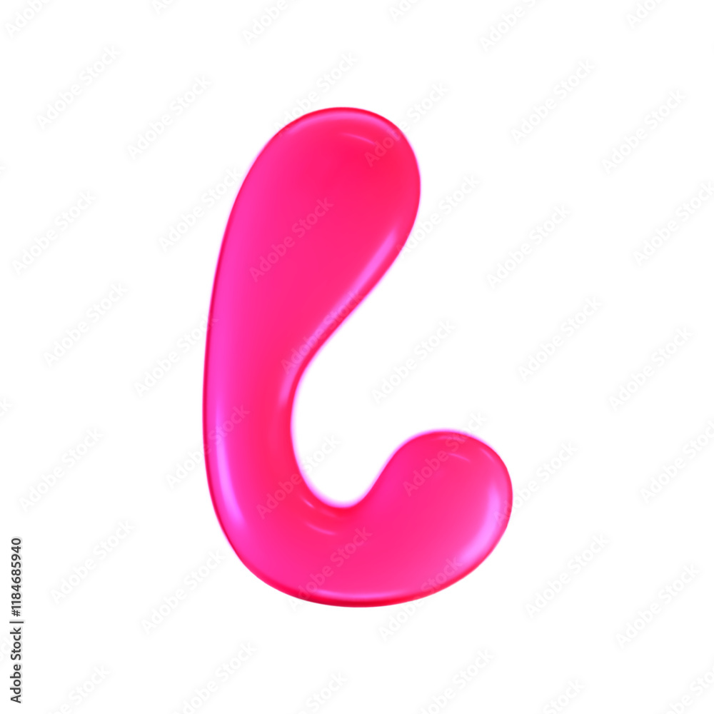 3d pink plastic bubble letter L in y2k style isolated on a white background. Render of 3d cartoon balloon liquid alphabet with neon plastic effect in 90s style. 3d vector modern typography font 3d pink plastic bubble letter L in y2k style isolated on a white background. Render of 3d cartoon balloon liquid alphabet with neon plastic effect in 90s style. 3d vector modern typography font