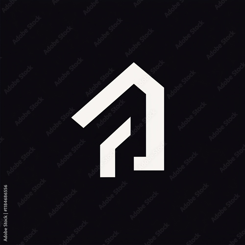 Modern Minimalist House Logo: Clean Vector Illustration Design. AI Generated Modern Minimalist House Logo: Clean Vector Illustration Design. AI Generated