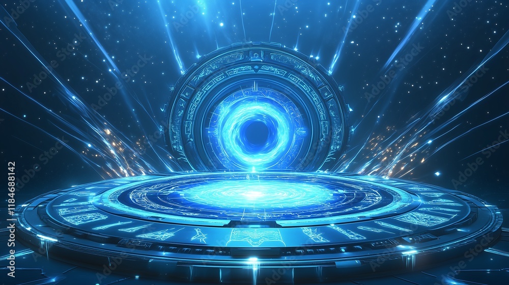 abstract blue background with space