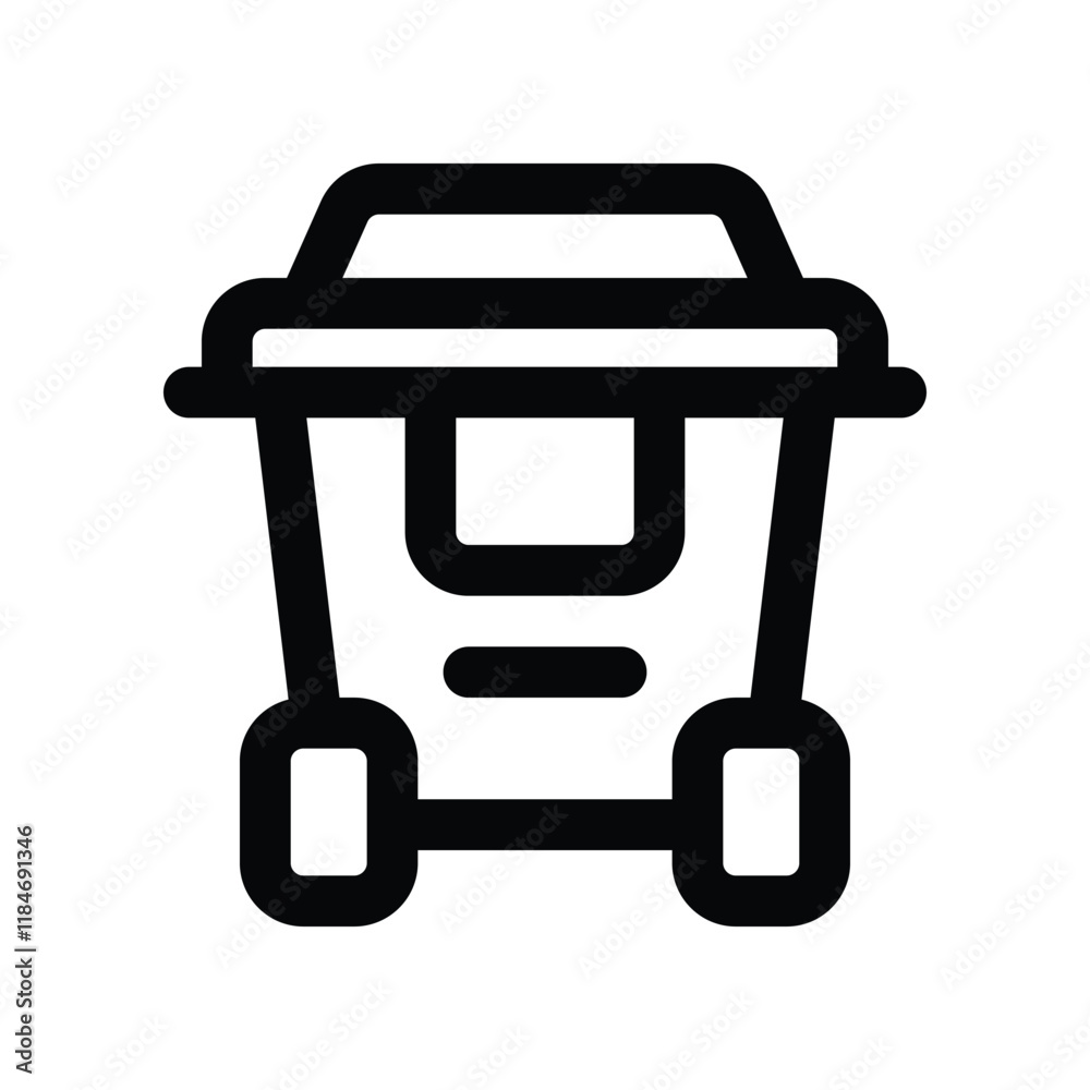 waste bin icon. vector line icon for your website, mobile, presentation, and logo design. waste bin icon. vector line icon for your website, mobile, presentation, and logo design.