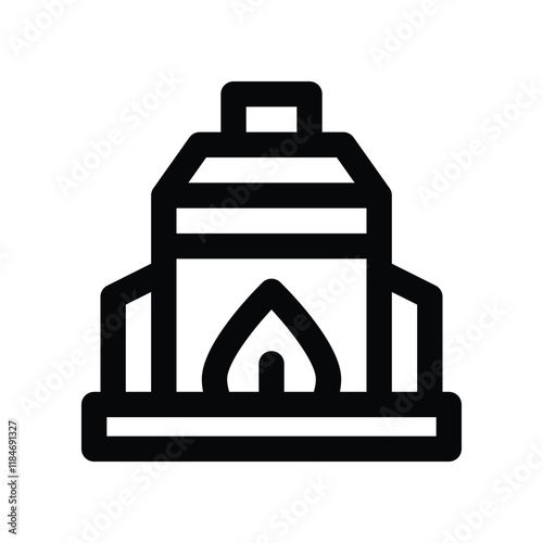 incineration icon. vector line icon for your website, mobile, presentation, and logo design.