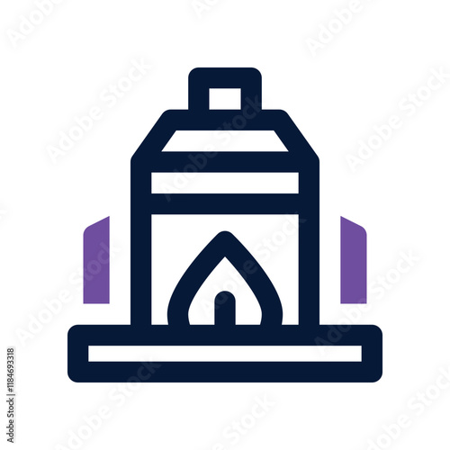 incineration icon. vector dual tone icon for your website, mobile, presentation, and logo design.