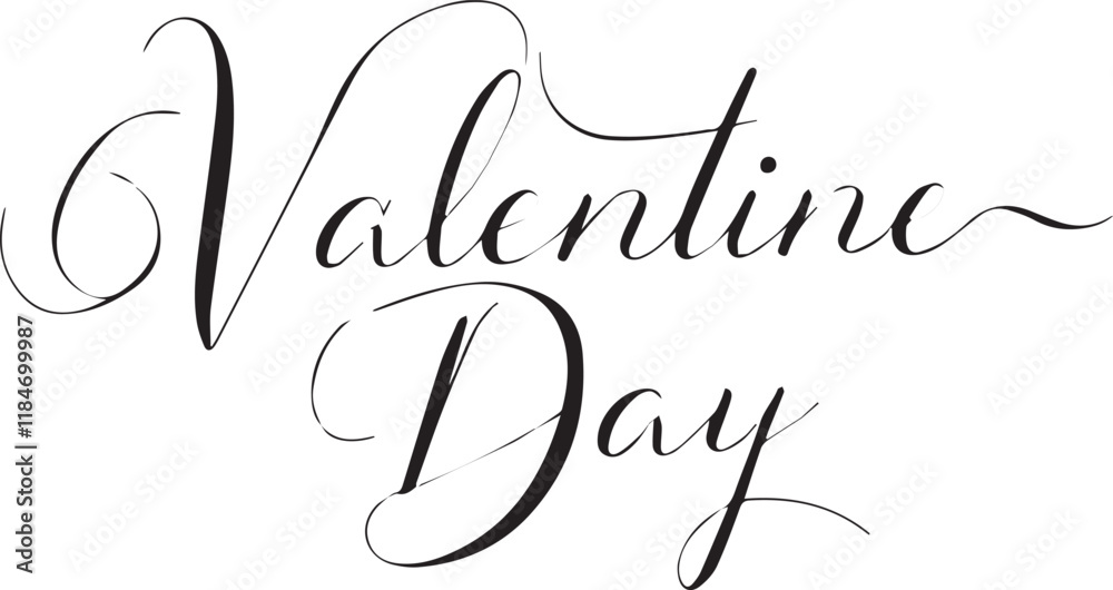 Fototapeta premium Heartfelt Shadows Typography for the Day of Love