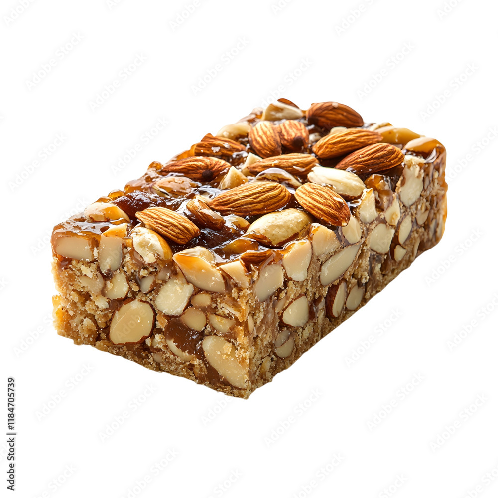 Almond Brittle Cake on transparent background Almond Brittle Cake on transparent background
