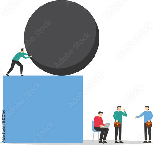 Conflict between colleagues, difference opinion, disagree. Problem, fight. Modern vector illustration in flat style

