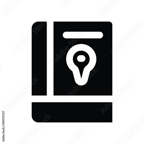 guide book icon. vector glyph icon for your website, mobile, presentation, and logo design.