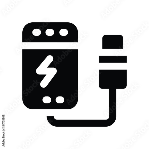 power bank icon. vector glyph icon for your website, mobile, presentation, and logo design.