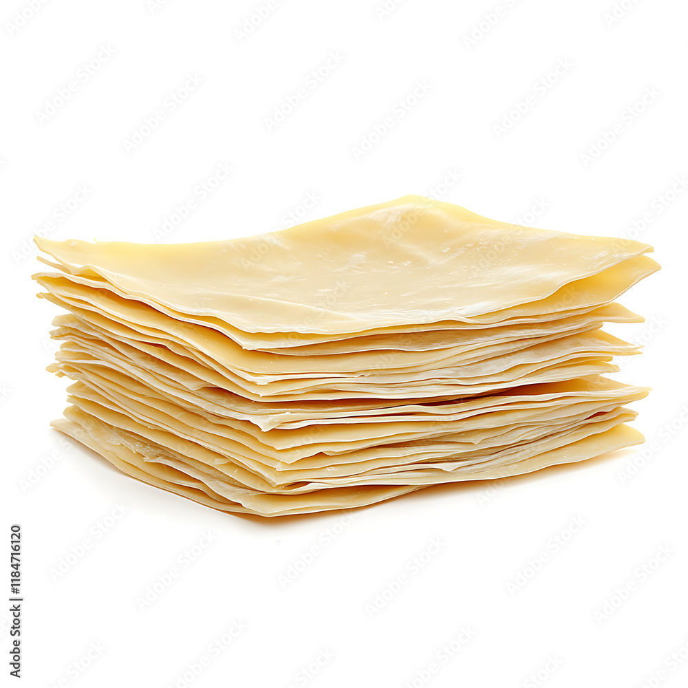 Rustic Handmade Lasagna Sheets in Natural Light Rustic Handmade Lasagna Sheets in Natural Light