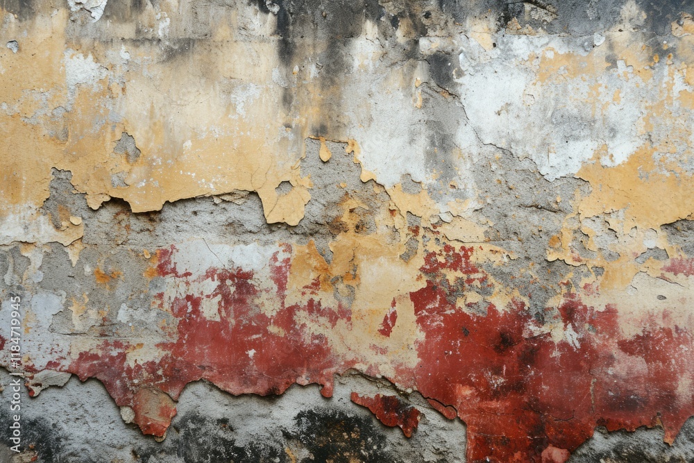 Obraz premium Rustic Stucco Wall Texture with Warm Terracotta Tones