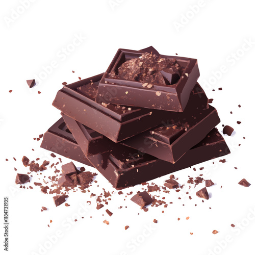 Sweet chocolate  vector illustration (4)