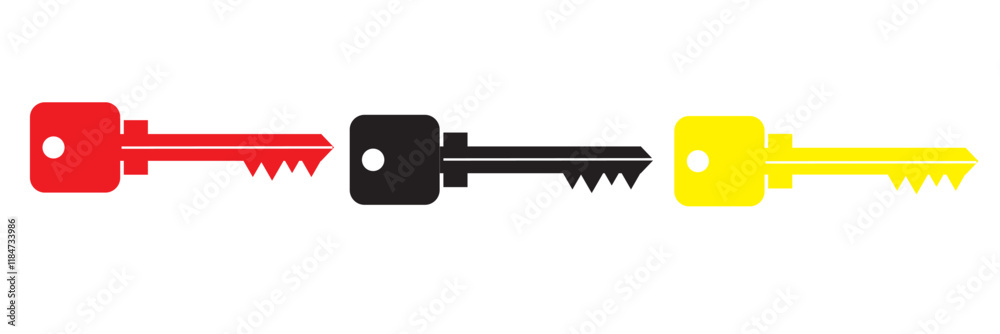 Key icon set. Key vector icon. Key symbol. Key icon set. Key vector icon. Key symbol.