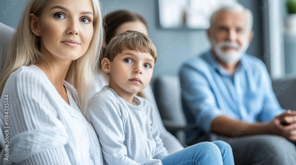 Family Discussion in a Warm Office Setting Family Discussion in a Warm Office Setting