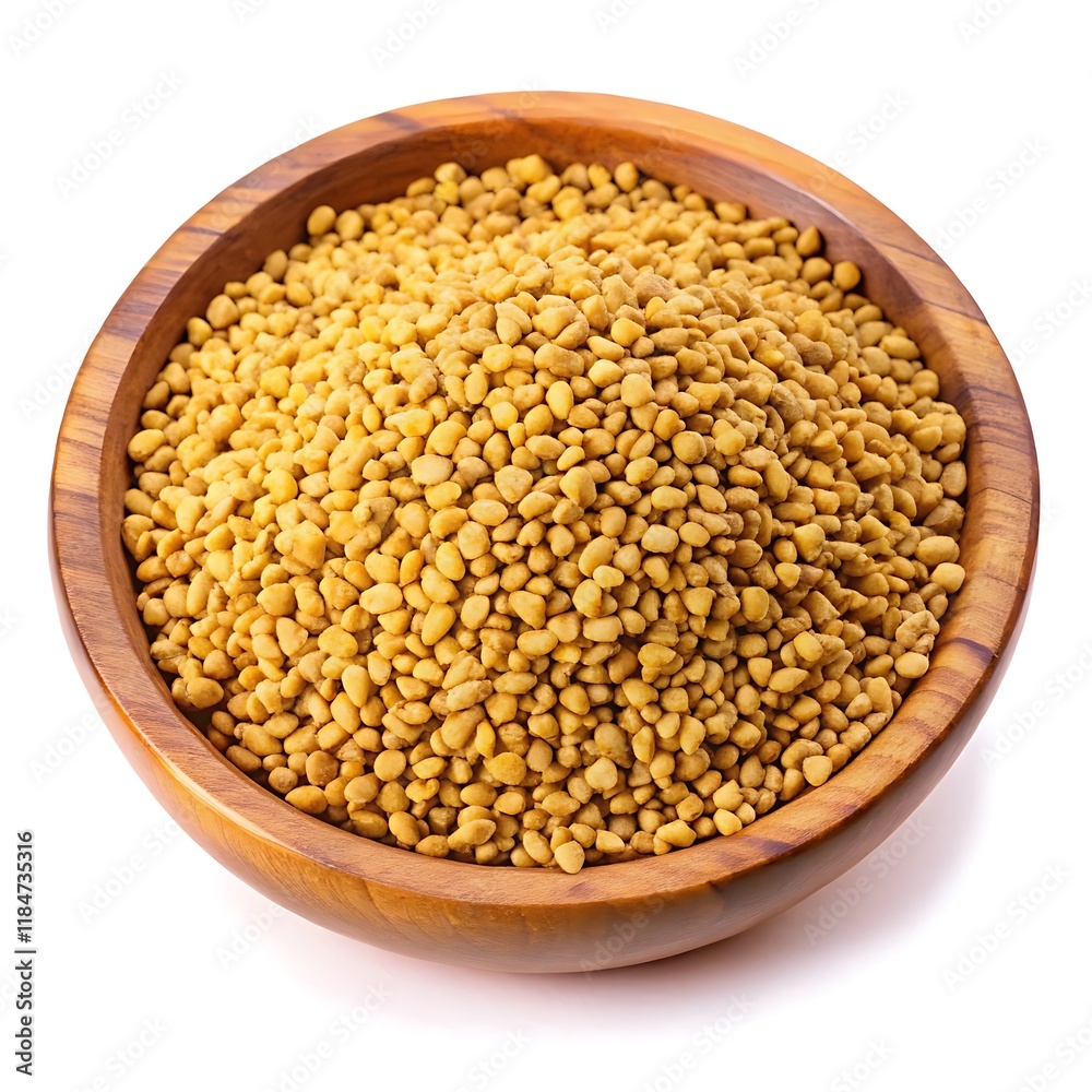 A wooden bowl filled with golden bee pollen granules, a natural supplement rich in vitamins and minerals. The granules are tightly packed, forming a mound in the bowl. A wooden bowl filled with golden bee pollen granules, a natural supplement rich in vitamins and minerals. The granules are tightly packed, forming a mound in the bowl.