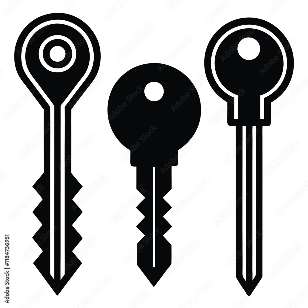 set of keys vector set of keys vector