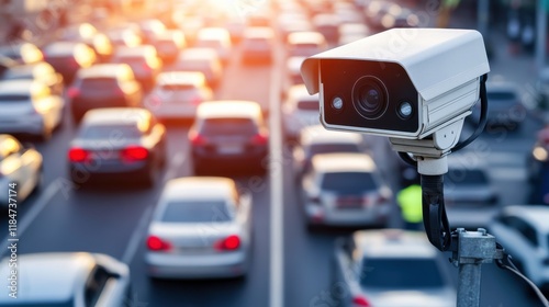 Wallpaper Mural Aerial View of Vehicle Movements in Urban Parking Lot Torontodigital.ca
