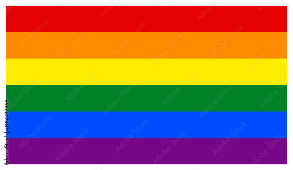 Full frame of rainbow flag, LGBTQ colors flag. Love, freedom, support and rights realistic vector illustration. Full frame of rainbow flag, LGBTQ colors flag. Love, freedom, support and rights realistic vector illustration.