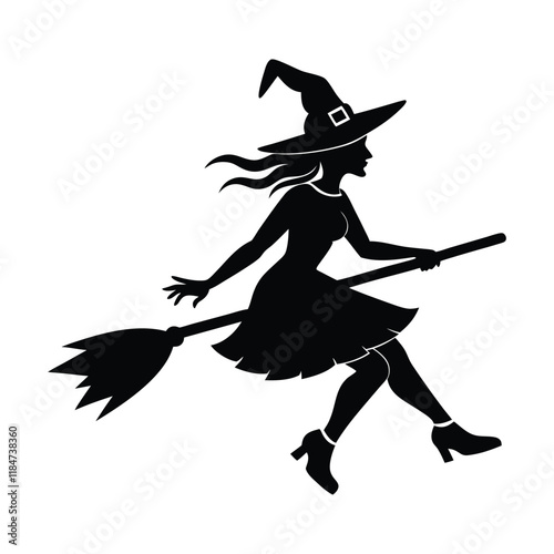 witch on a white background