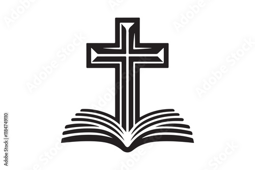 Christian cross icon 