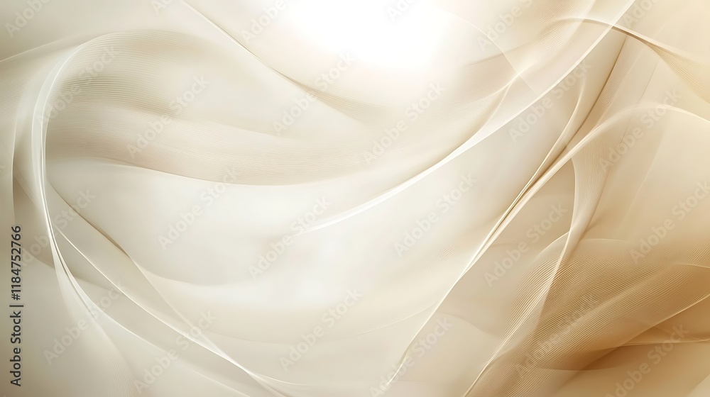 Obraz premium Elegant Beige Abstract Wave Design