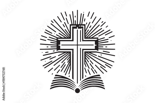 Christian cross icon 