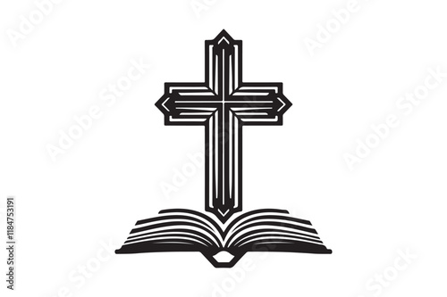 Christian cross icon 